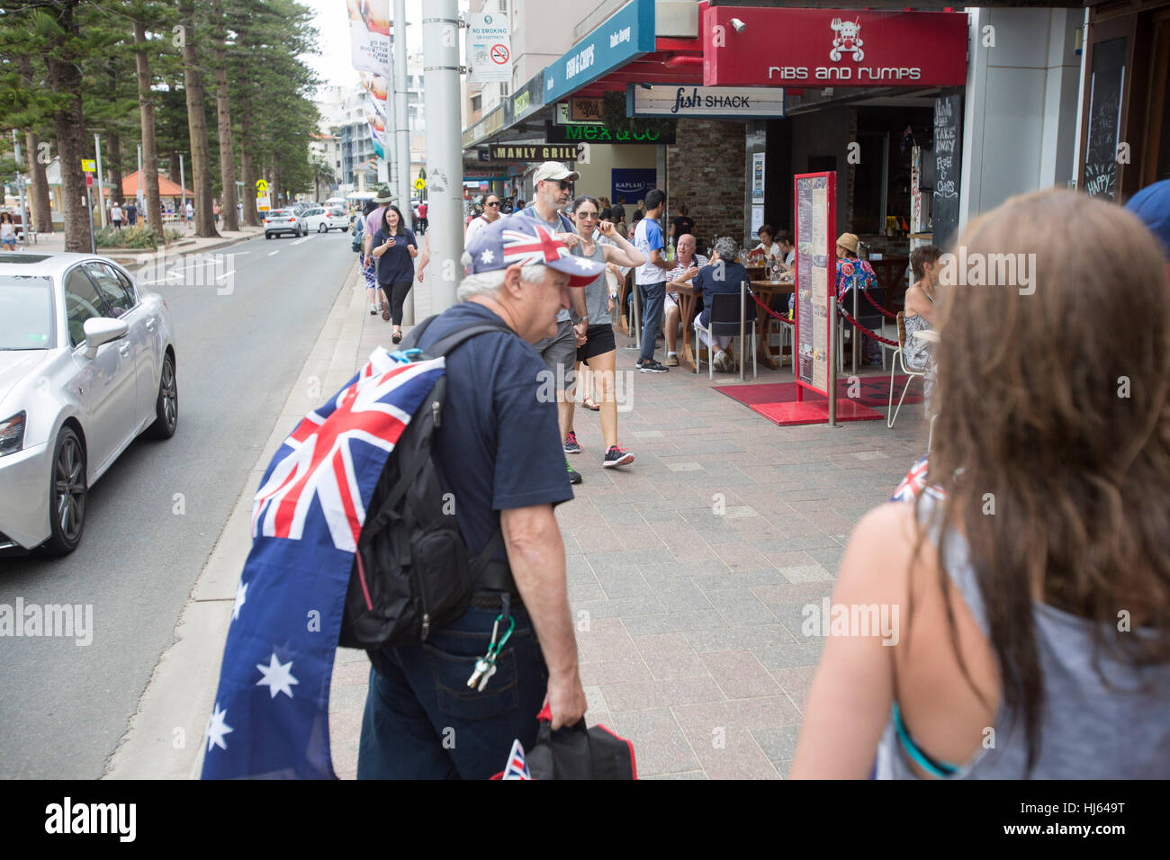 Sydney, Australia. Il 26 gennaio, 2017. L'Australia Day è la Gazzetta Giornata Nazionale dell'Australia. Celebrato ogni anno il 26 gennaio, segna l anniversario del 1788 Arrivo della prima flotta di navi britanniche nel Nuovo Galles del Sud. Credito: martin berry/Alamy Live News Foto Stock