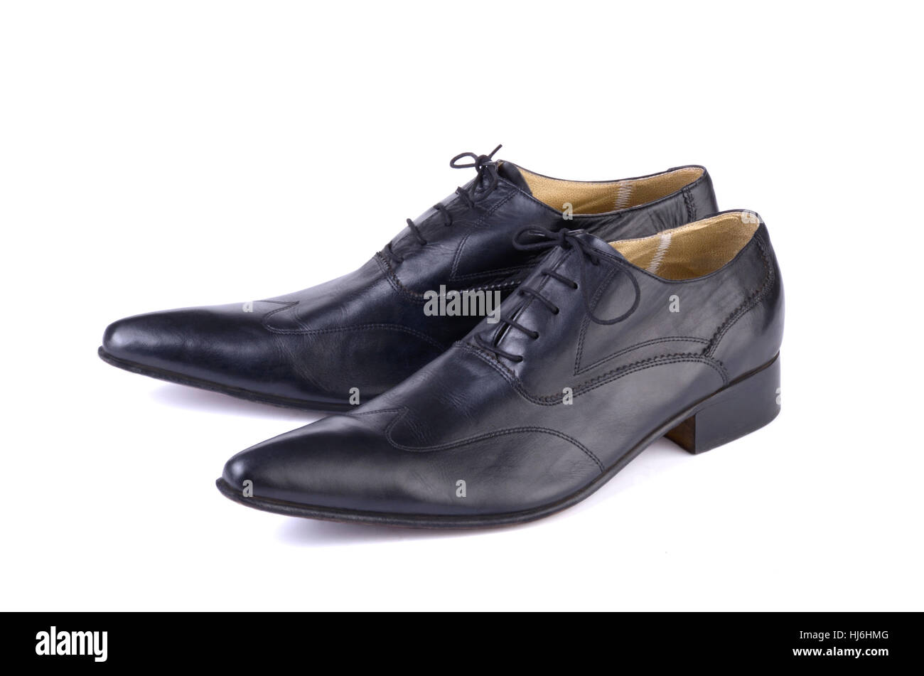 Nero, swarthy, jetblack, nero profondo, scarpe di cuoio, nobile, super, primo Foto Stock