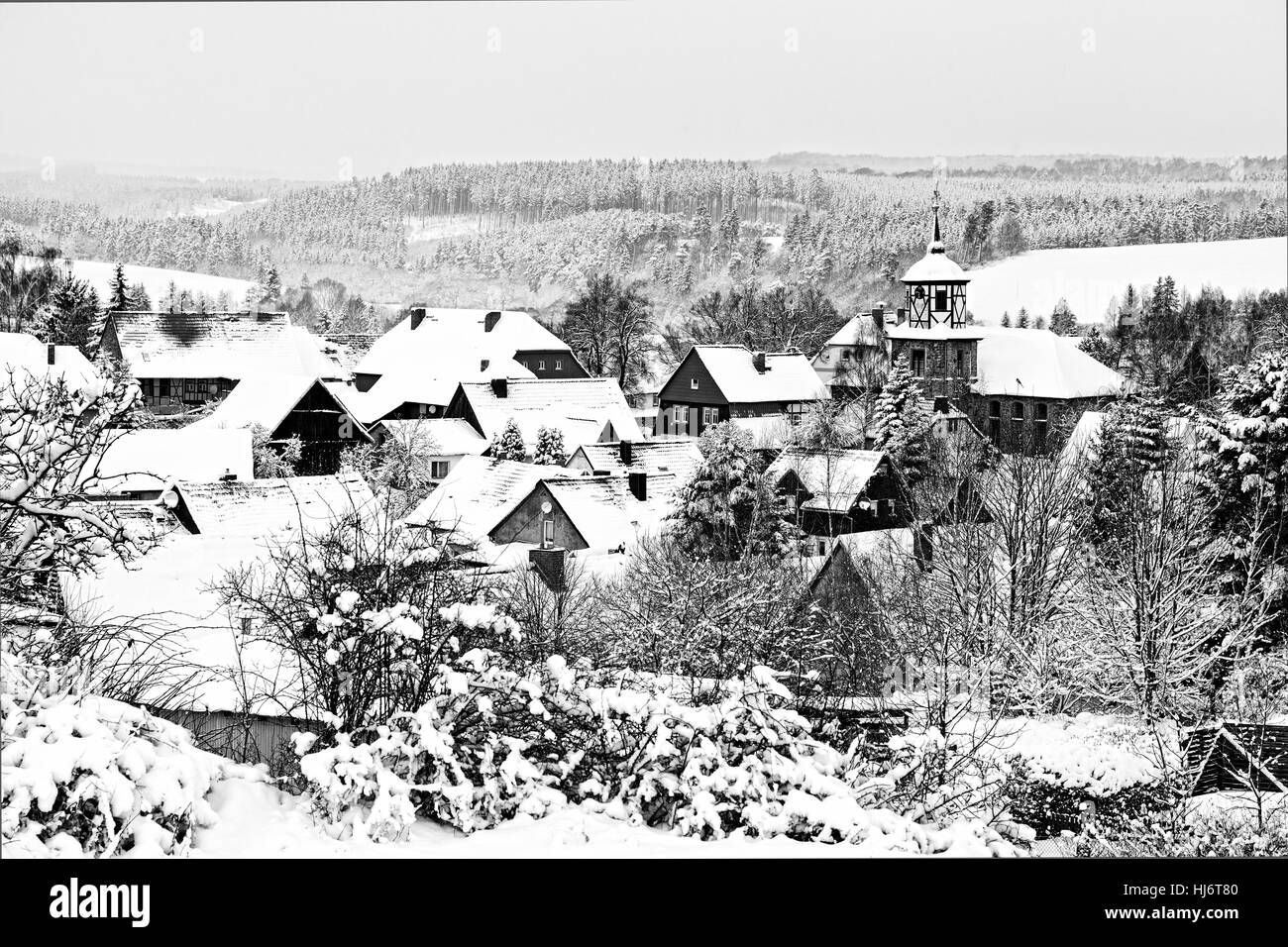 Strassberg selketal in inverno Foto Stock