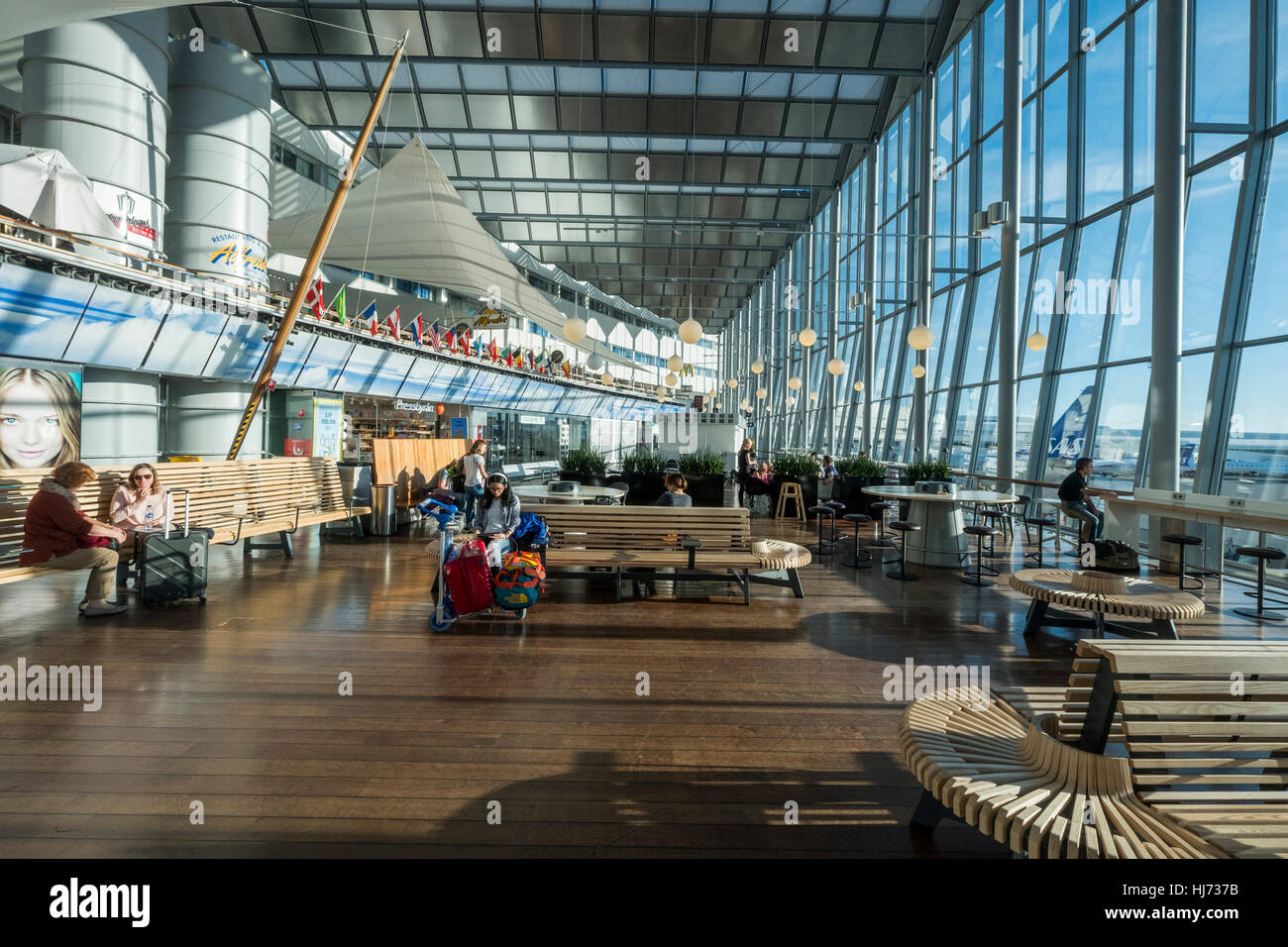 Interno dall'aeroporto di Arlanda di Stoccolma, Svezia. Foto Stock