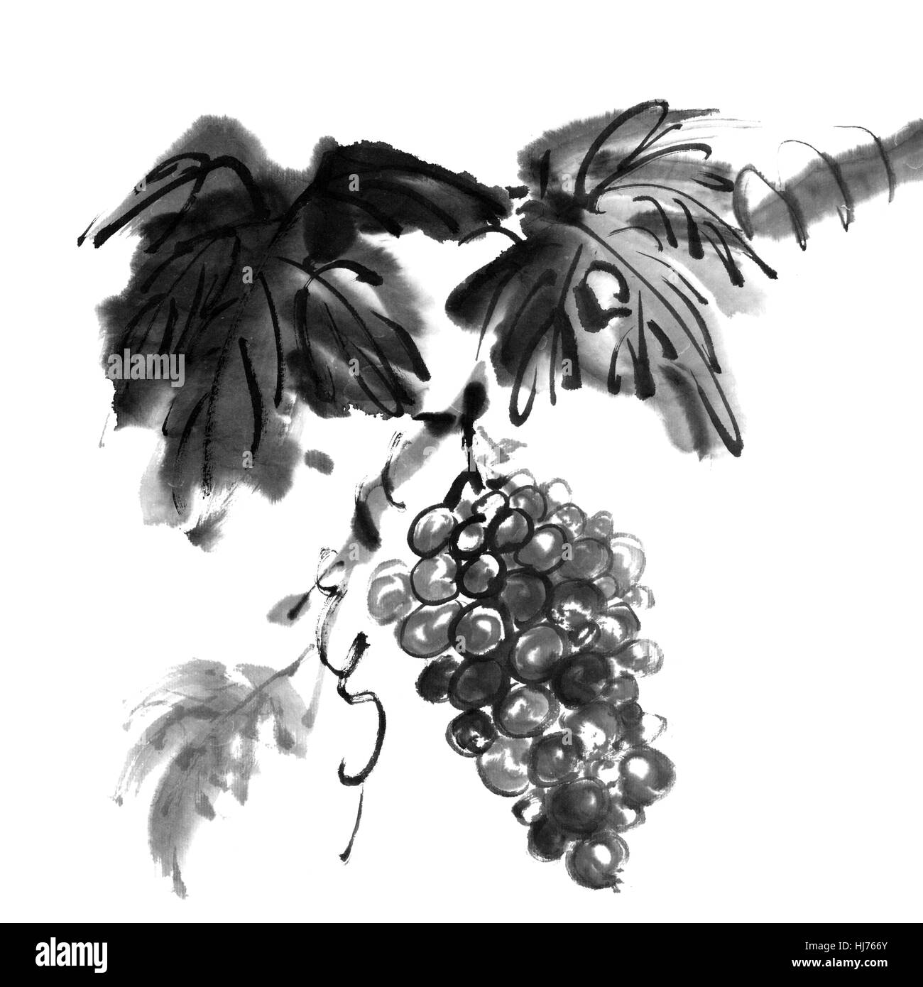 Oggetto, arte, cultura, isolato, colore, albero, Asia, nero, swarthy, jetblack, Foto Stock