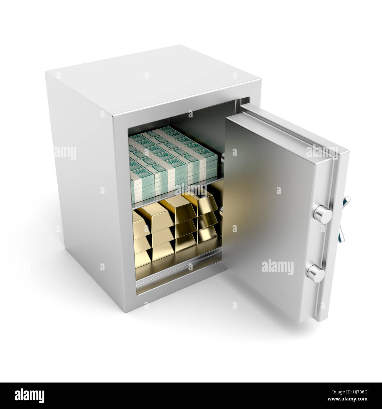 Banca, istituto di credito, forte, di metallo, di sicuro, sicurezza, d'oro, di denaro, Foto Stock