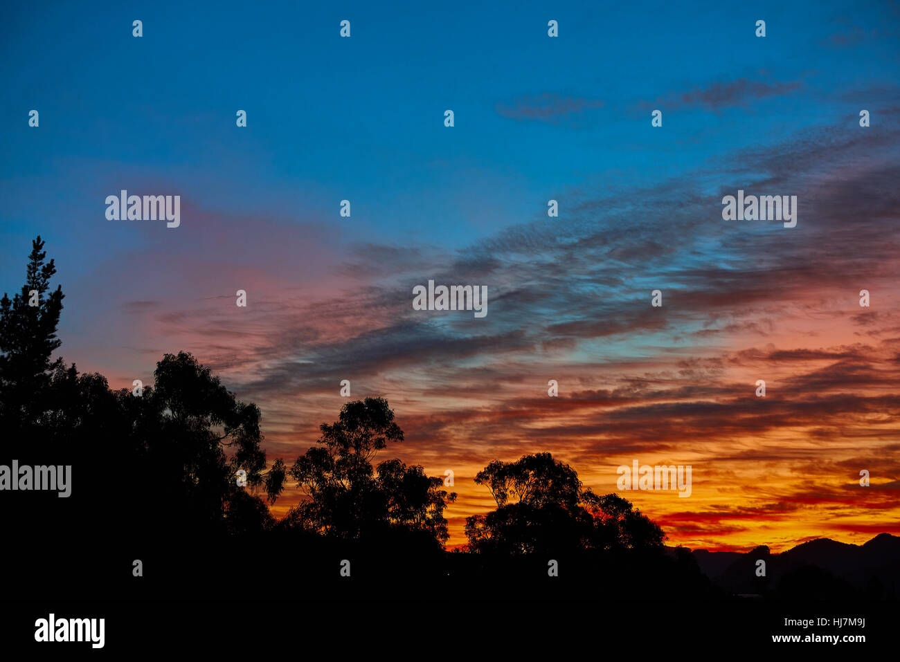 Tramonto spettacolare, Cantabria, Spagna, Europa Foto Stock