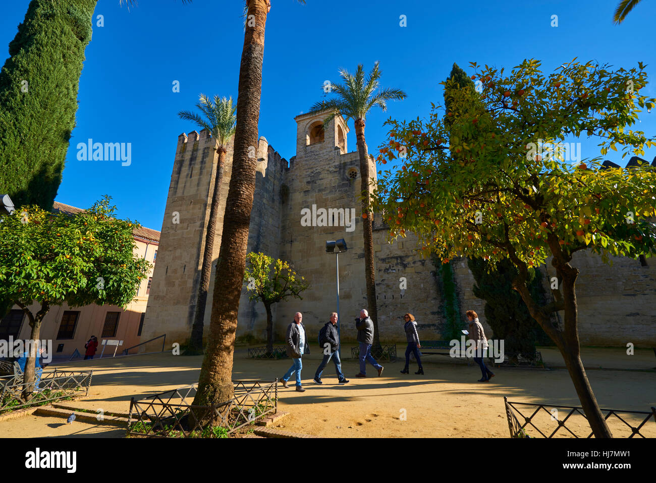 Alcazar de los Reyes Cristianos (Re Cristiani Alcazar) a Cordoba (Andalusia, Spagna, Europa) Foto Stock