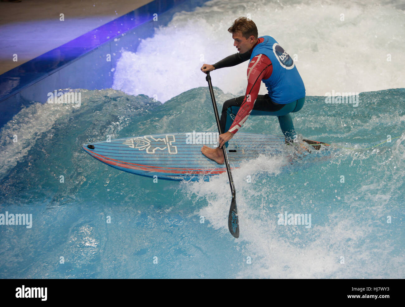 Il Boot Duesseldorf 2017 - L'onda è la nuova attrazione a più grande del mondo dello yachting e sport acquatici exhibition Foto Stock