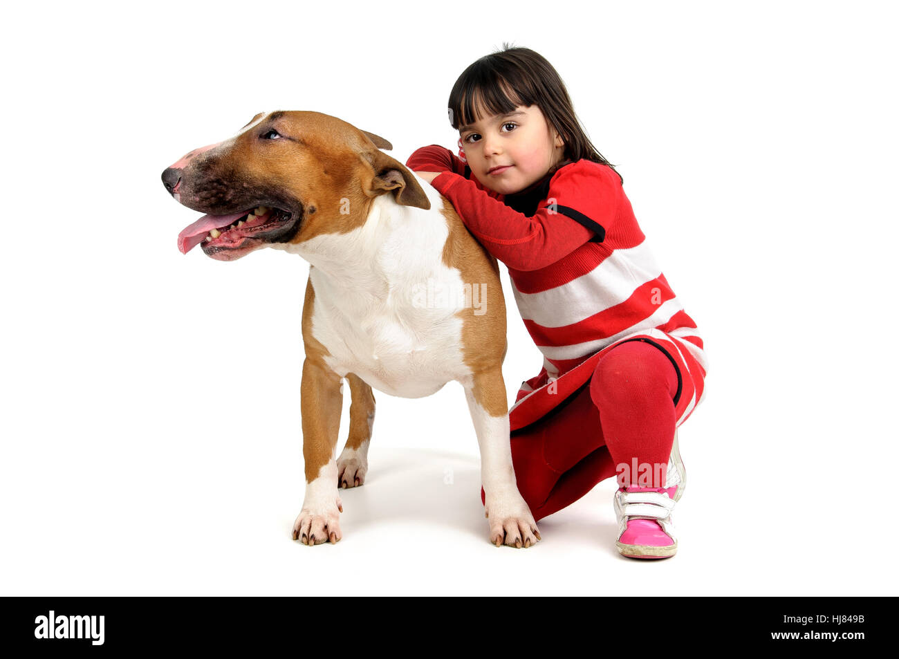 Amicizia, cane, canine, bambino, ragazza, ragazze, bambini, bambini, amici, Foto Stock