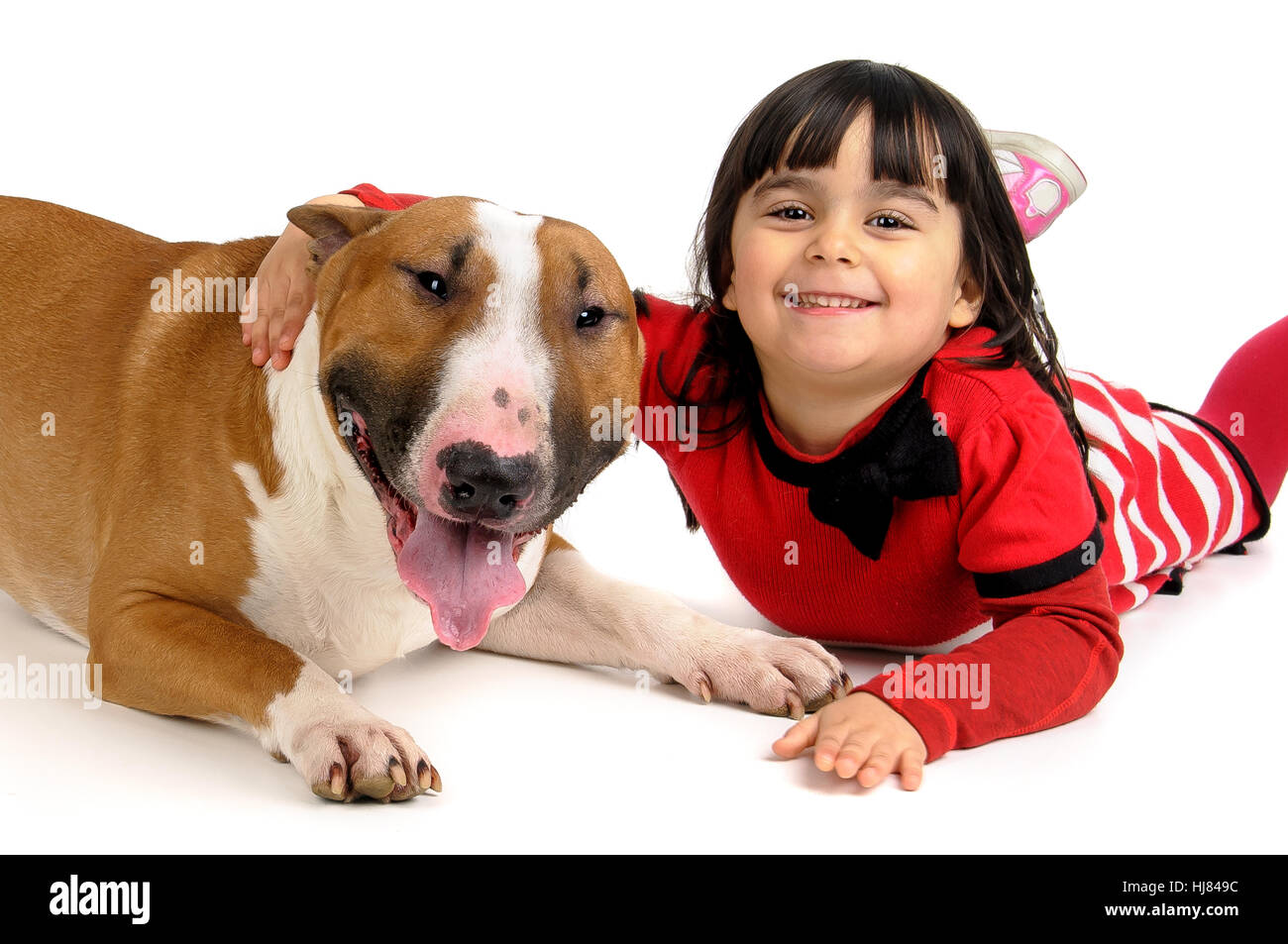 Amicizia, cane, canine, bambino, ragazza, ragazze, bambini, bambini, amici, Foto Stock