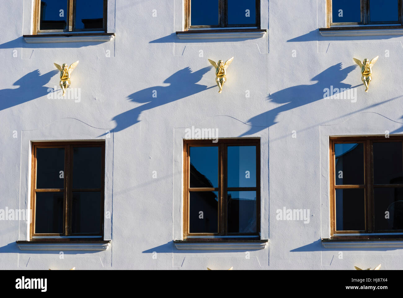 Ingolstadt: città vecchia; Casa su Kreuzstraße, Oberbayern, Alta Baviera, Baviera, Baviera, Germania Foto Stock
