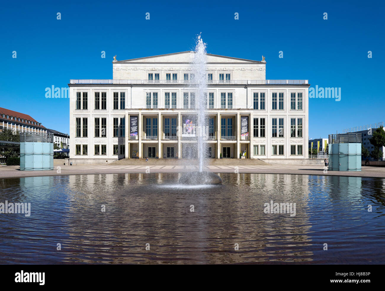 Opera House, Augustusplatz, Lipsia, Sassonia, Germania Foto Stock
