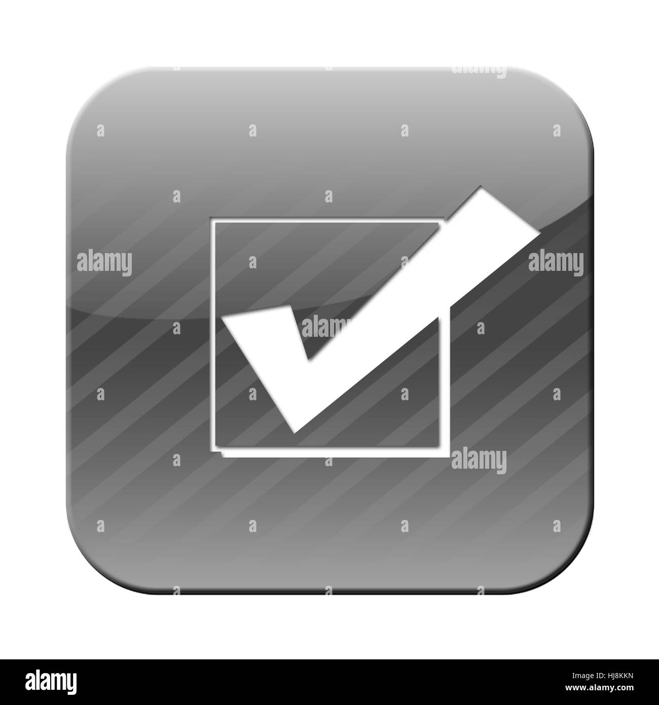 Ok, gancio tick off, conferma, conferma, diritto, inoltre, sì, segno, Foto Stock