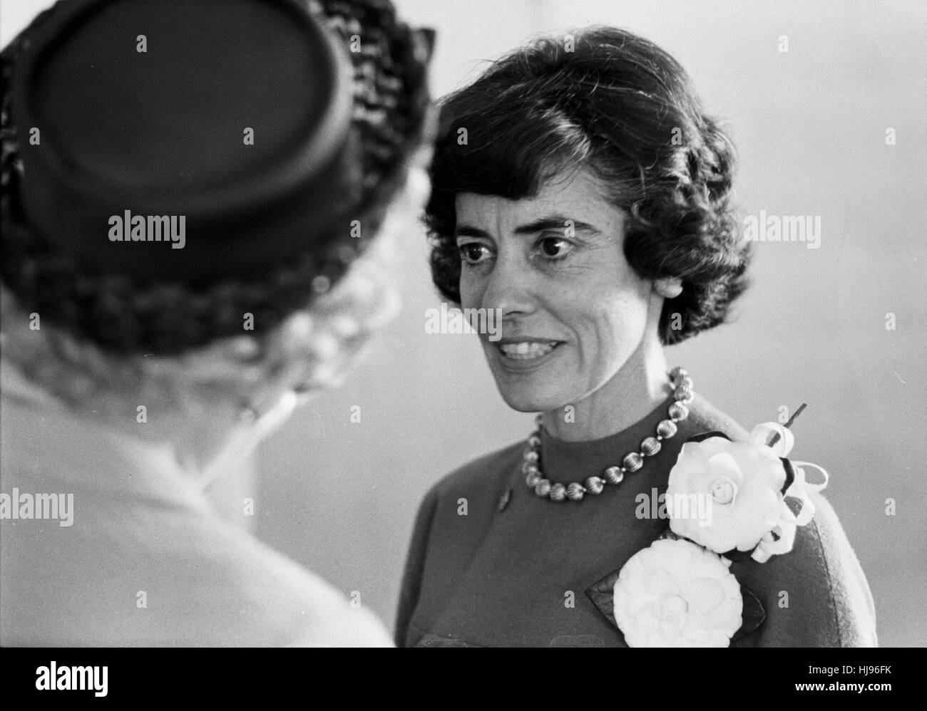 Annie Glenn milita a favore di John Glenn nel 1964 Foto Stock