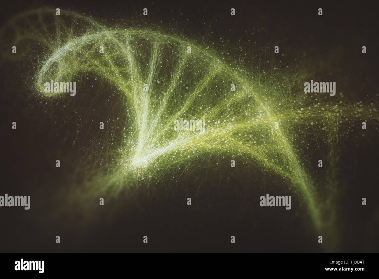 Acido desossiribonucleico (DNA), la molecola che porta le istruzioni di genetica dello sviluppo, il funzionamento e la riproduzione di tutti gli organismi viventi di un Foto Stock