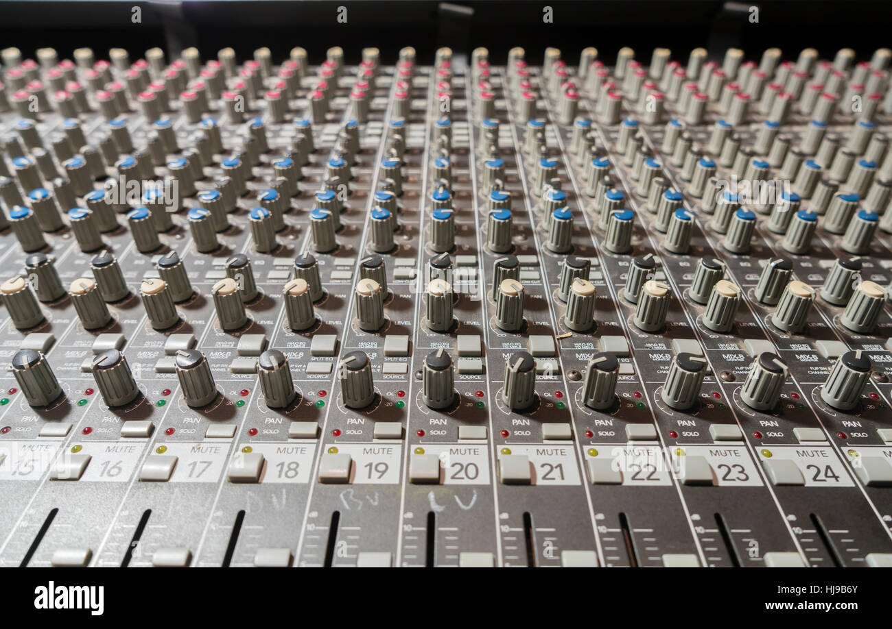Musica sul pannello di controllo Foto Stock
