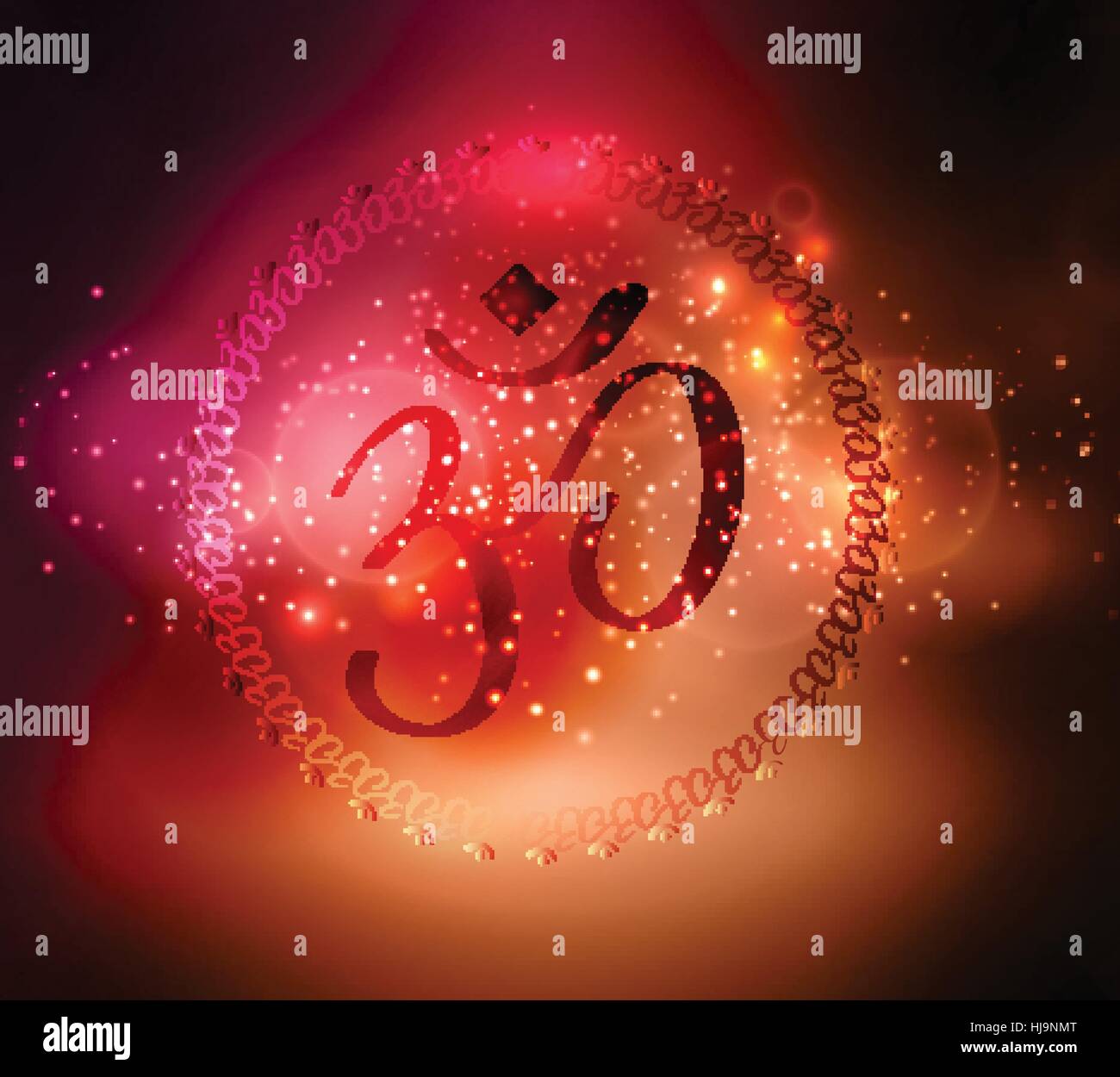 Om simbolo e segno Illustrazione Vettoriale