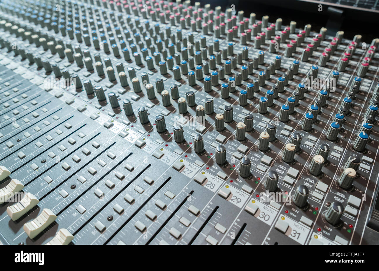Musica sul pannello di controllo Foto Stock