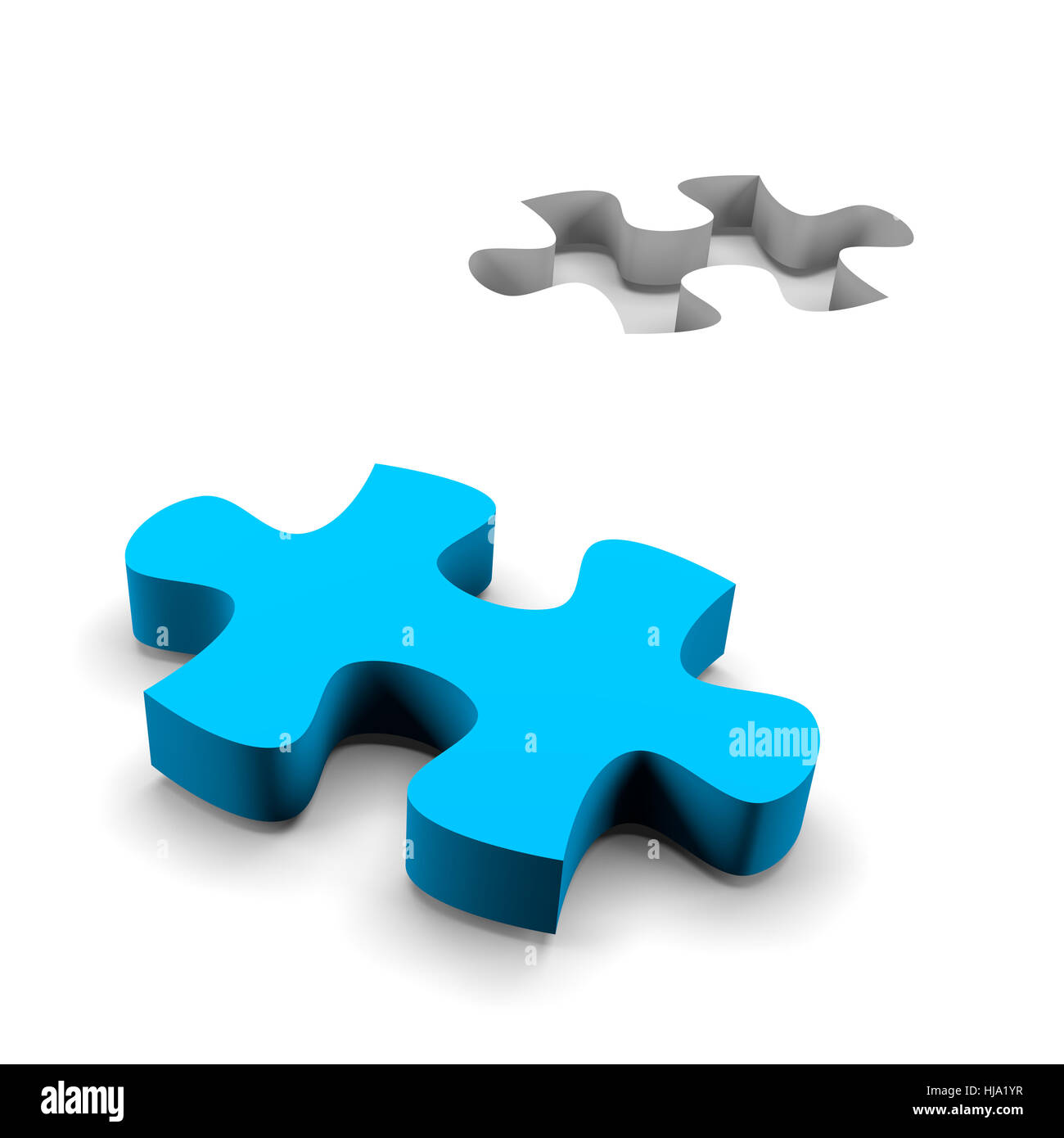 Blu, modello, design, progetto, concetto, pianificazione progetto, uno, jigsaw, puzzle jigsaw Foto Stock