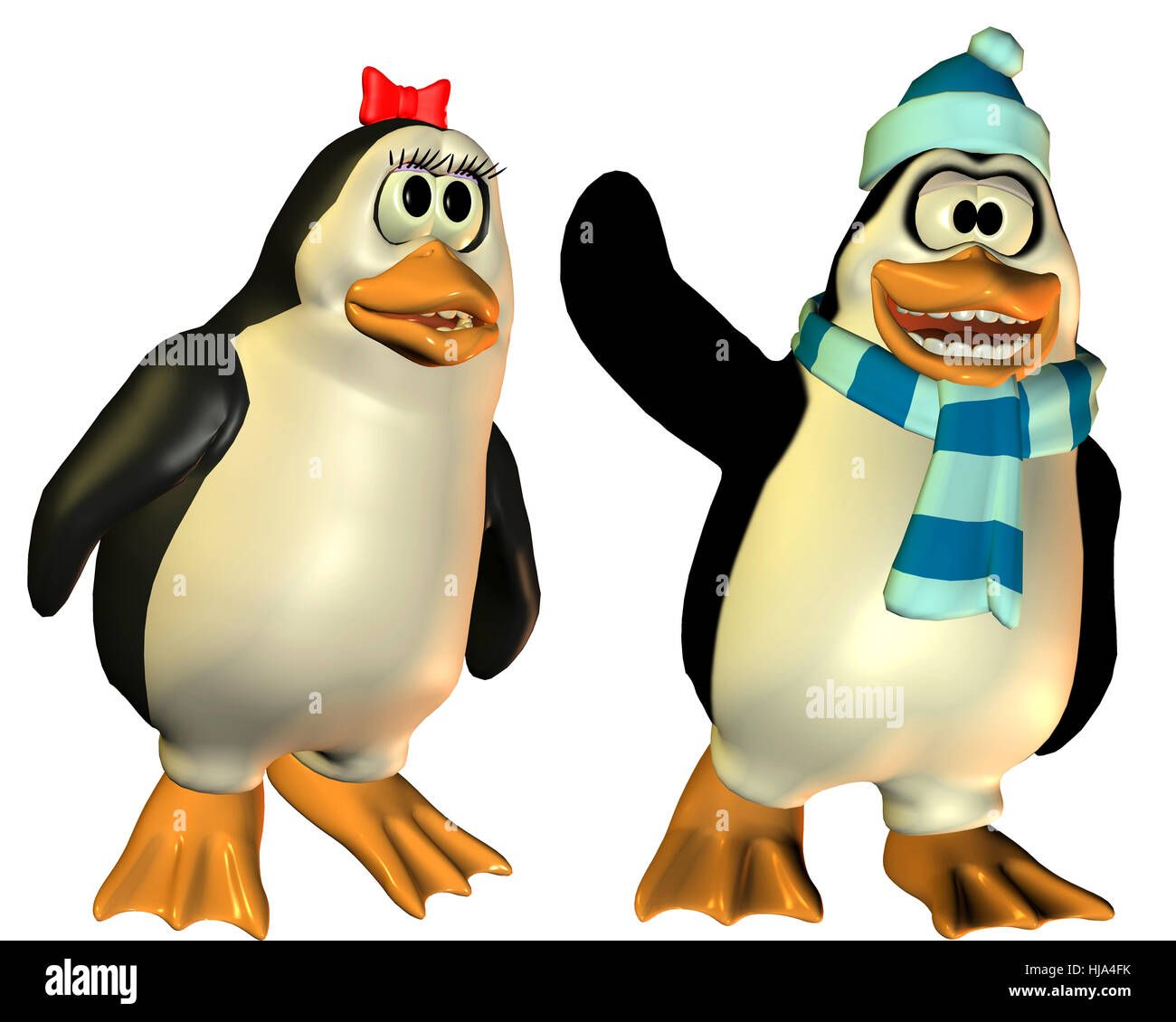 Gentile penguin parchen Foto Stock