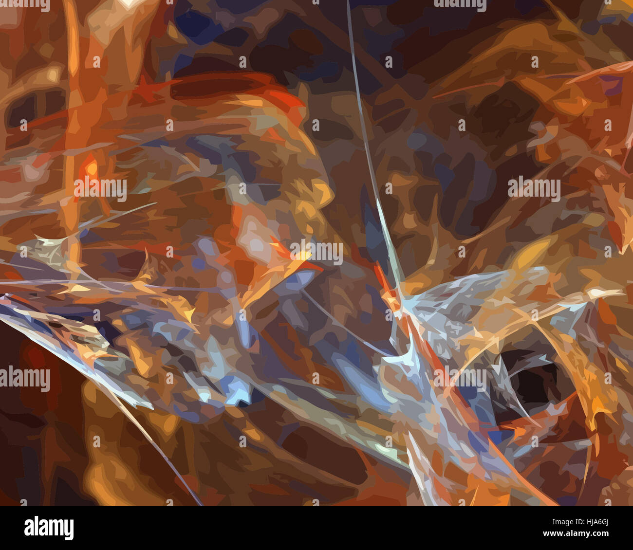 Immagine di uno digitale Fractal su Colore nero Foto Stock