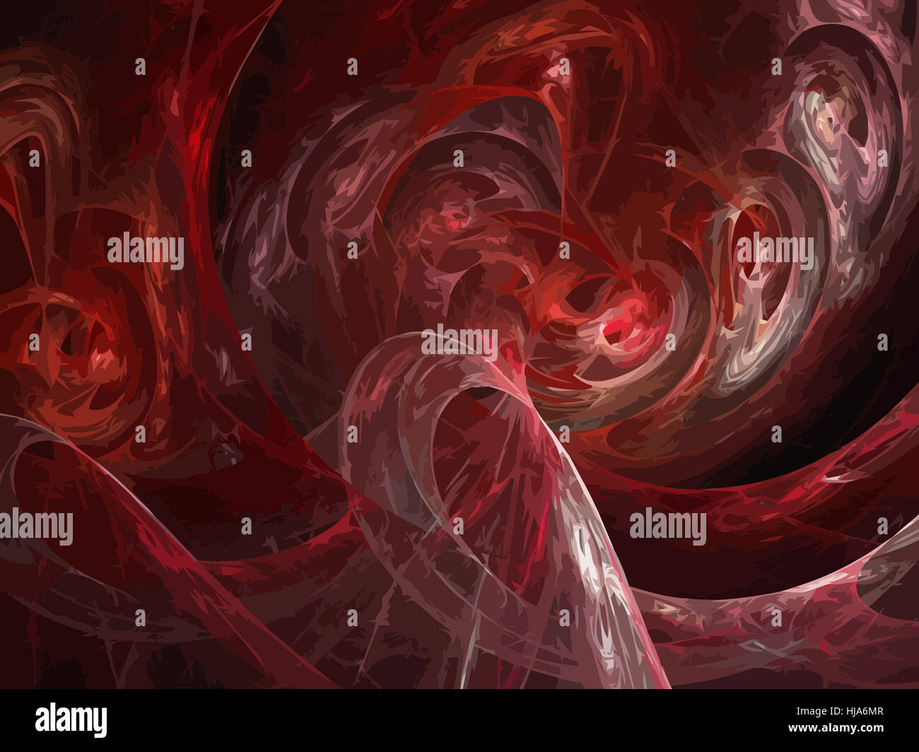 Immagine di uno digitale Fractal su Colore nero Foto Stock