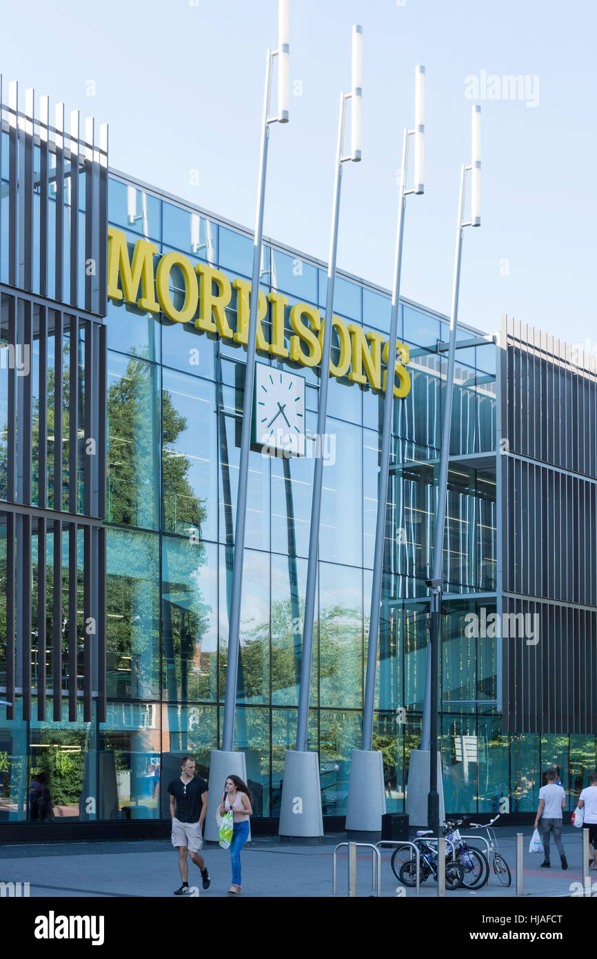 Morrison's supermercato, Pegler Way, Crawley, West Sussex, in Inghilterra, Regno Unito Foto Stock