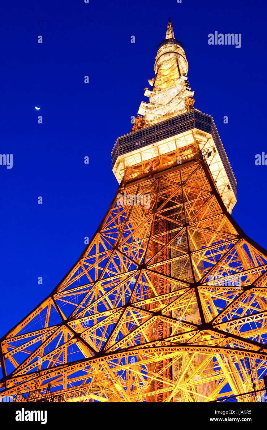 La Torre di Tokyo immagine presa in serata th Foto Stock