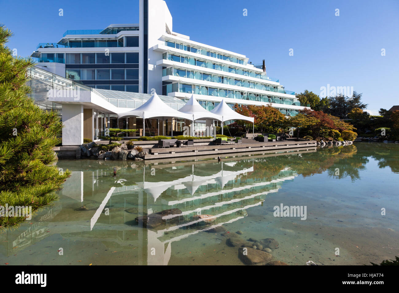 Inn at Laurel Point o Laurel Point Inn hotel Victoria, Isola di Vancouver, British Columbia, Canada Foto Stock