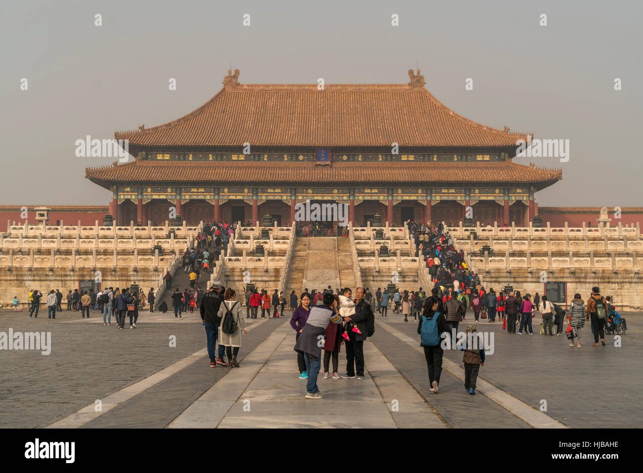 La sala della suprema armonia alla Città Proibita di Pechino, Repubblica Popolare di Cina e Asia Foto Stock