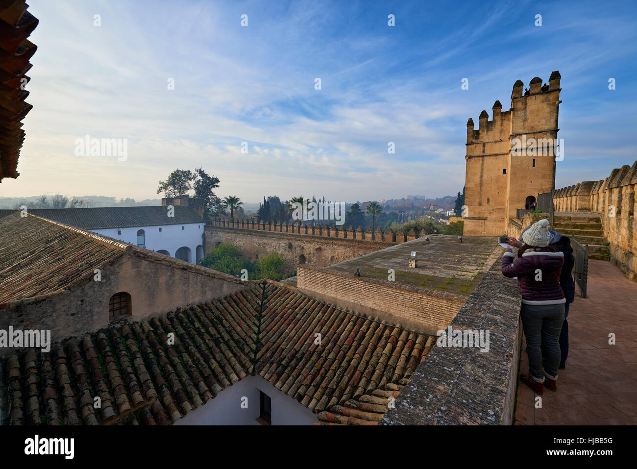 Alcazar dei Re Cattolici, Cordoba, Andalusia, Spagna, Europa Foto Stock