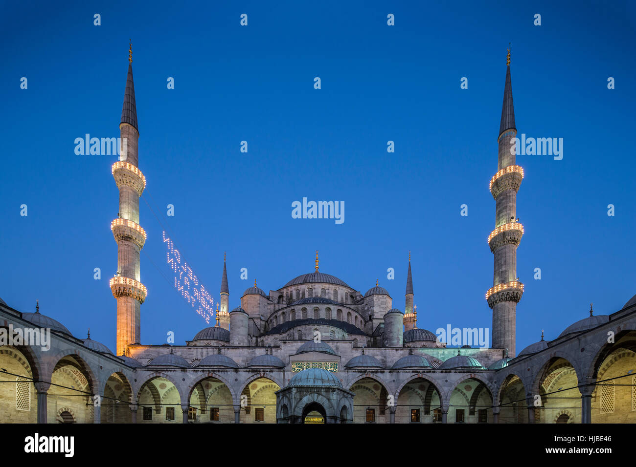 La moschea di Sultanahmet ad Istanbul in Turchia. Foto Stock