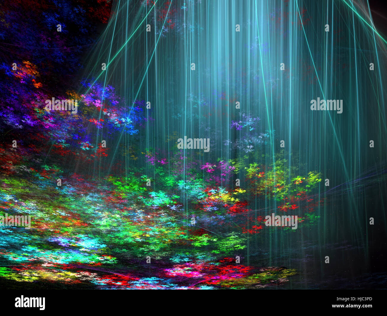 Insolito paesaggio frattale - abstract generati digitalmente immagine Foto Stock