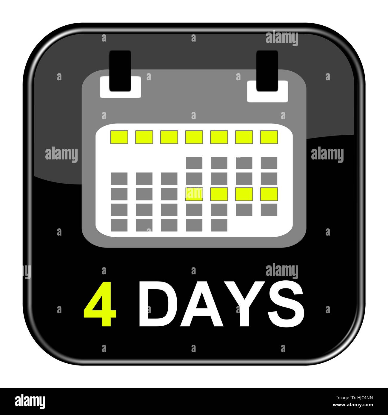 Pulsante: 4 giorni Foto Stock