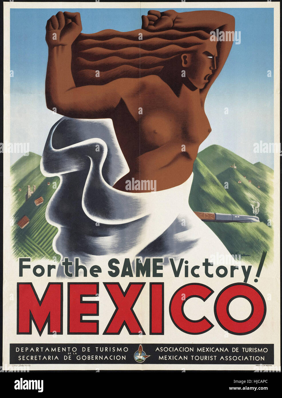 Per la stessa vittoria! Messico - Vintage travel poster 1920s-1940s Foto Stock
