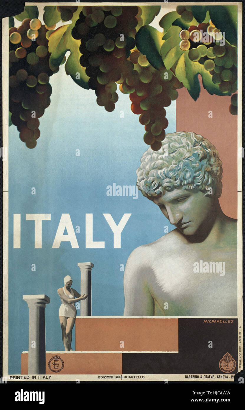 Italia - Vintage travel poster 1920s-1940s Foto Stock