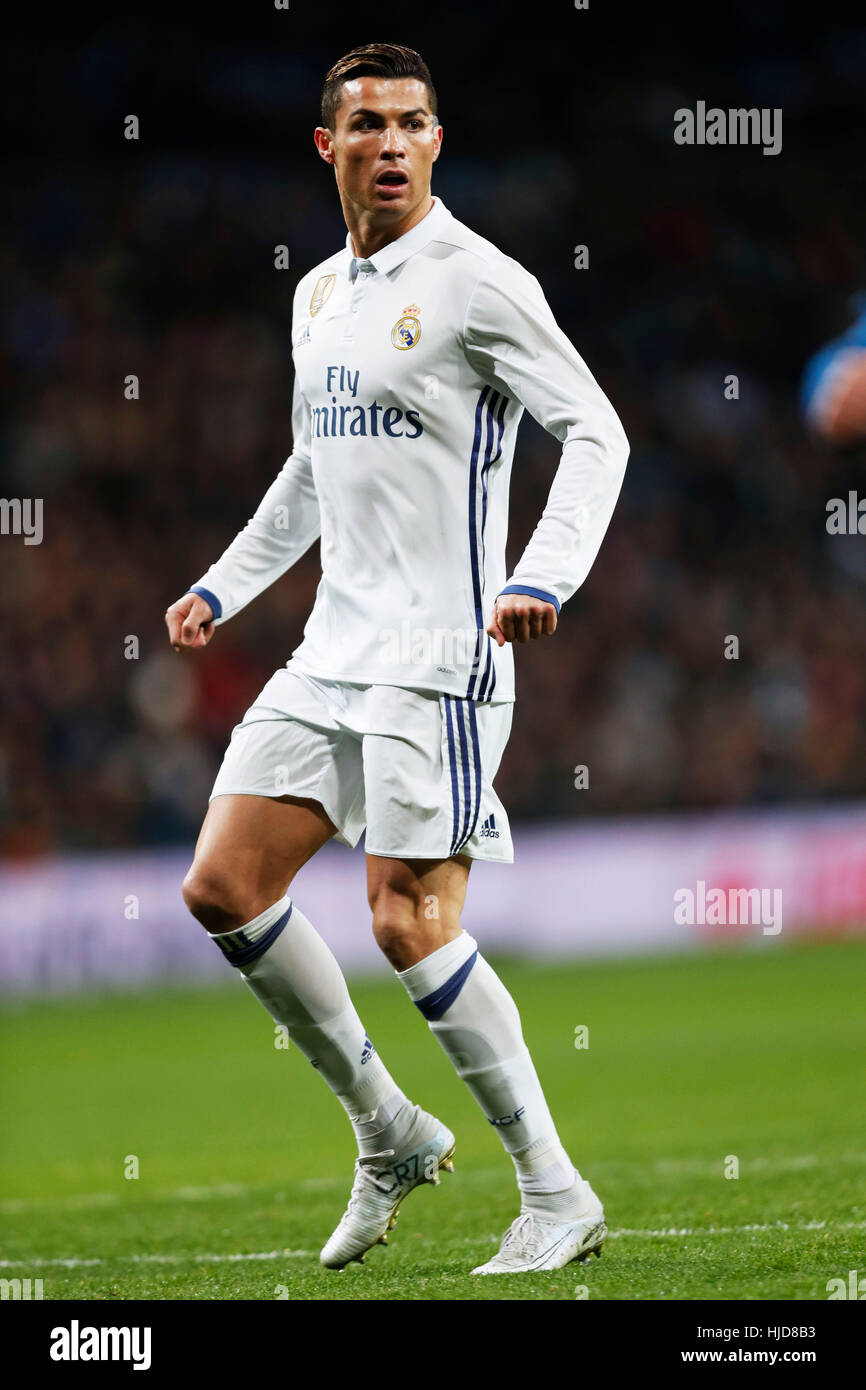 Cristiano Ronaldo (reale), 18 gennaio 2017 - Calcetto : Copa del Rey di  quarto di finale 1 gamba match tra il Real Madrid 1-2 Celta de Vigo a  Estadio Santiago Bernabeu a