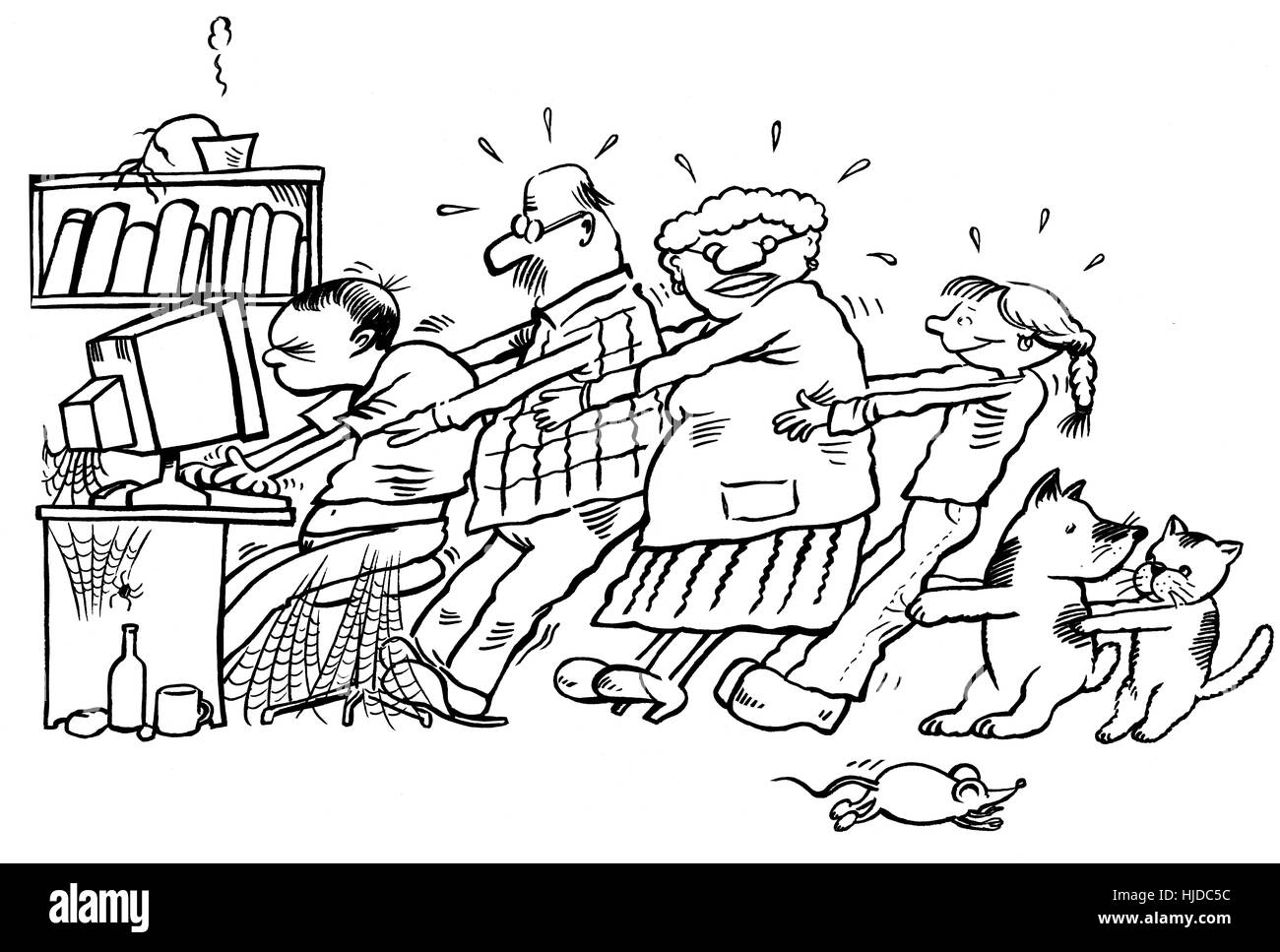 Dipendenza dal computer Foto Stock