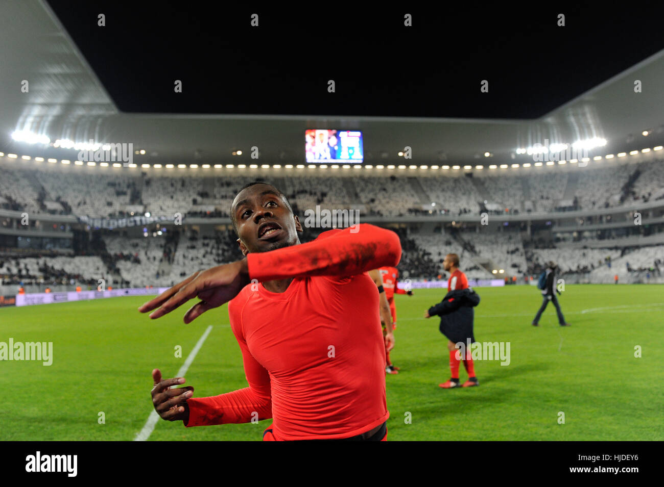 24 gennaio 2017; Bordeaux, Francia, French League Cup Semi-Final, Bordeaux versus Paris Saint Germain; Blaise Matuidi (PSG) Foto Stock