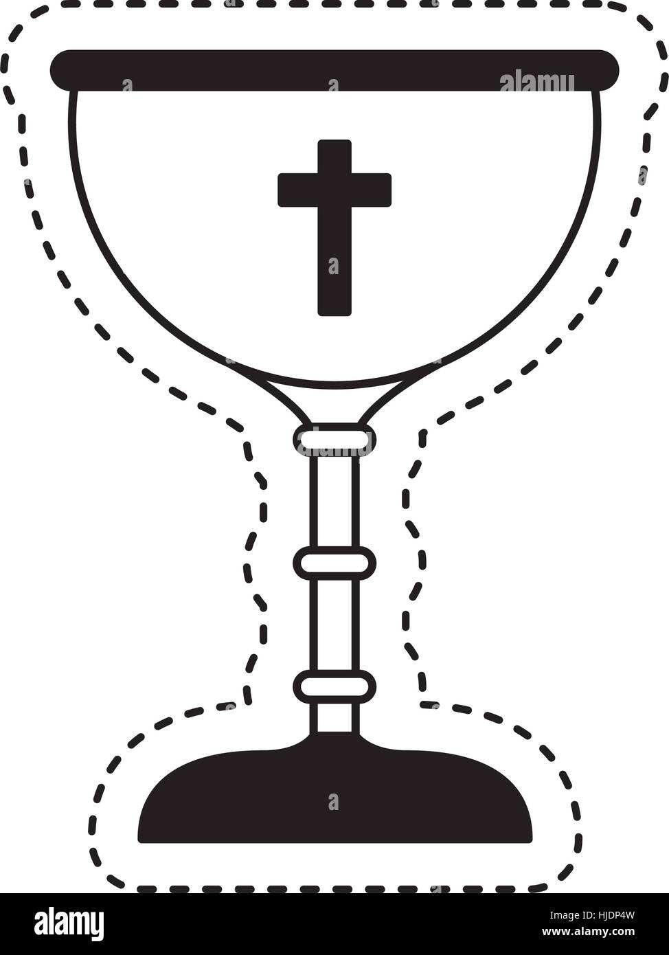 Calice prima comunione icona illustrazione vettoriale design Illustrazione Vettoriale
