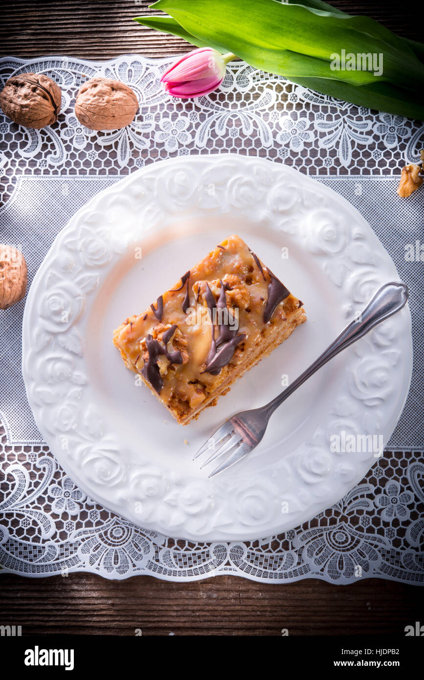 Torta, torta, torte, dado tart, morabuoy, caramello, cucine, dessert, cioccolato, Foto Stock