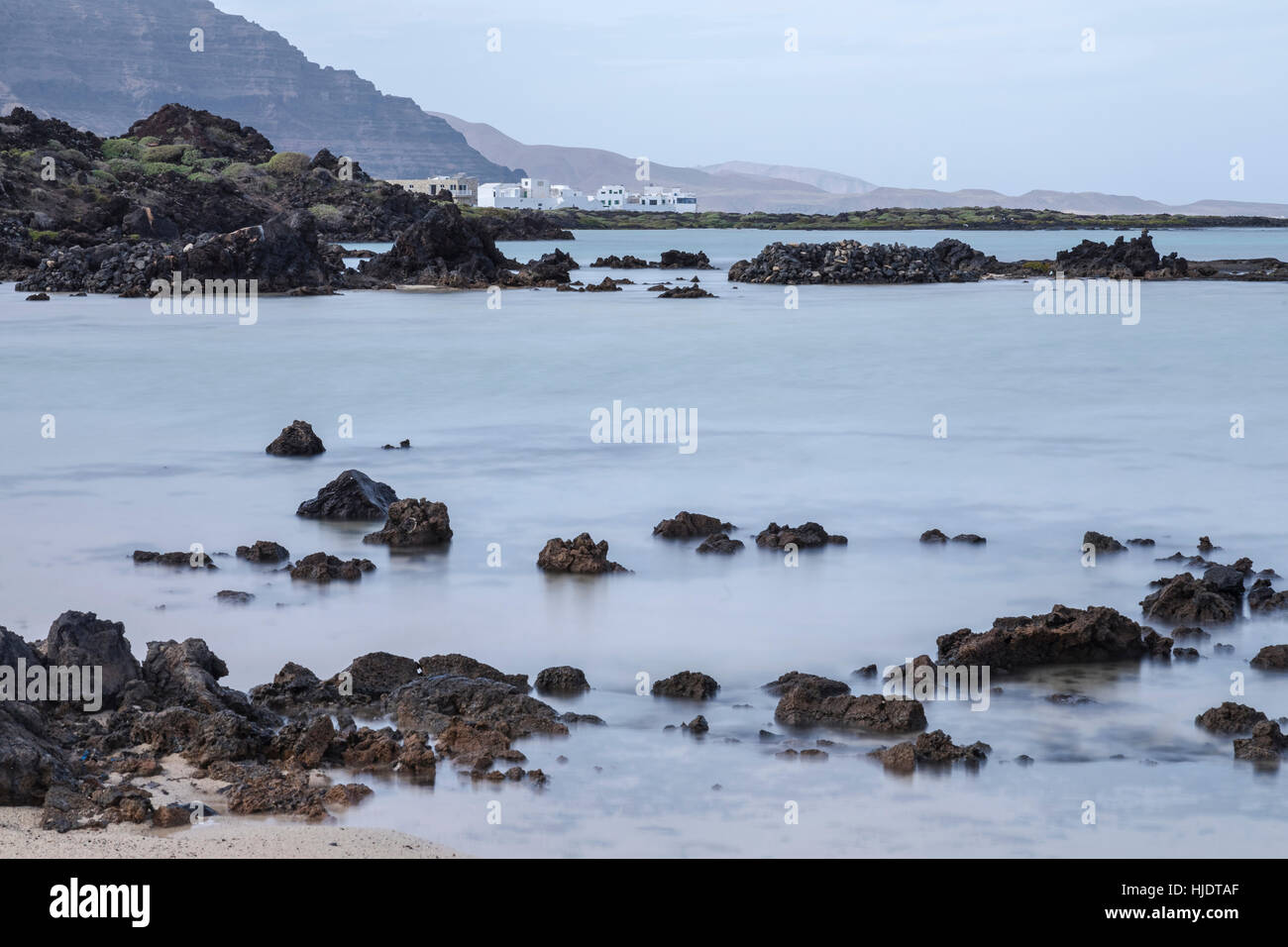 Orzola, Haria, Lanzarote, Isole Canarie, Spagna Foto Stock