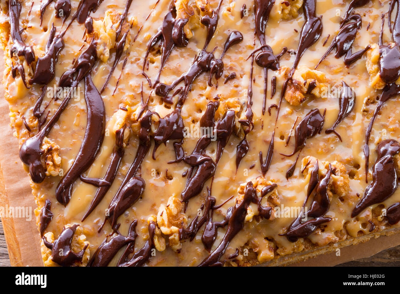 Noce torta al caramello Foto Stock