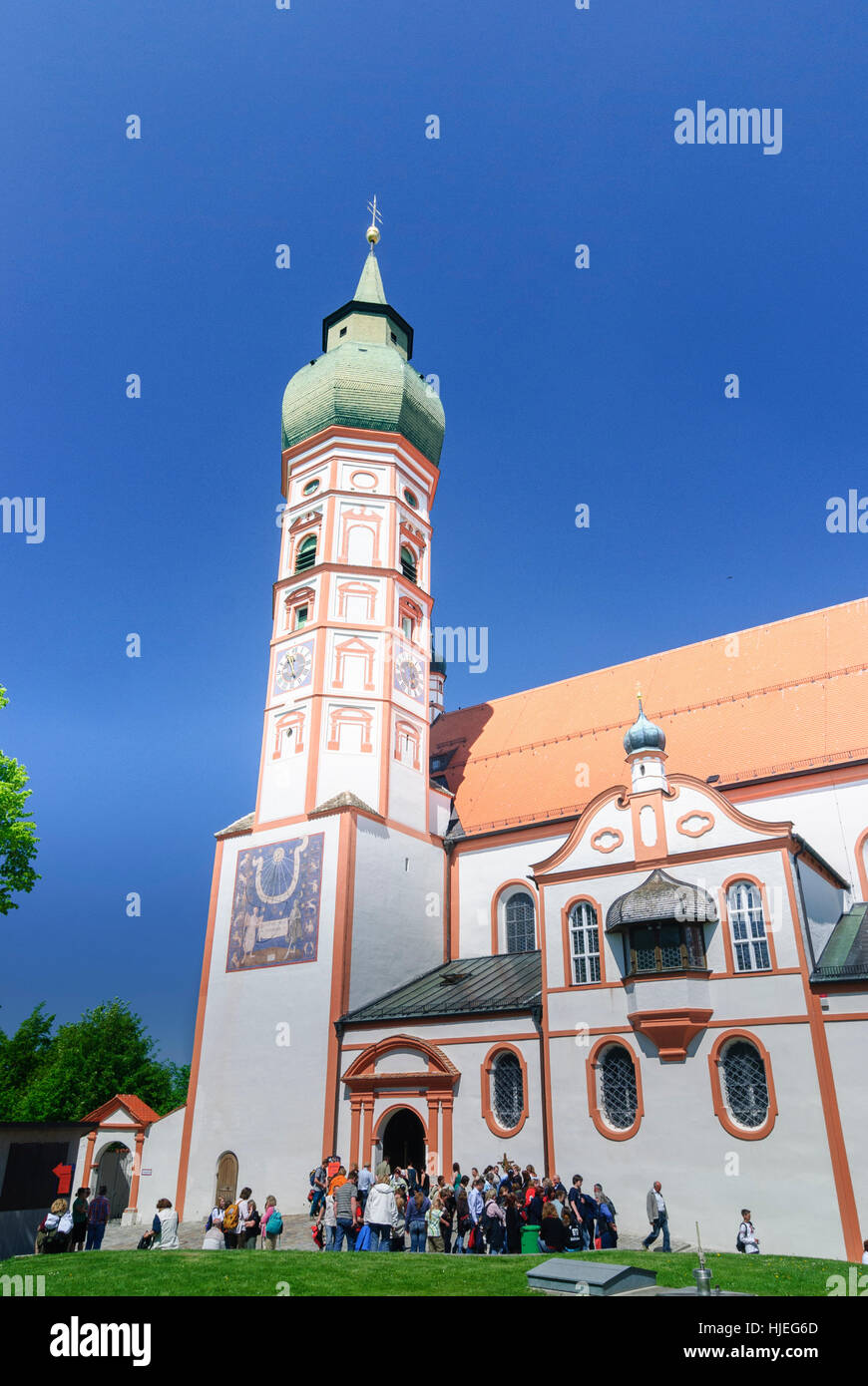 Andechs: il Monastero di Andechs; monastero chiesa, Oberbayern, Alta Baviera, Baviera, Baviera, Germania Foto Stock