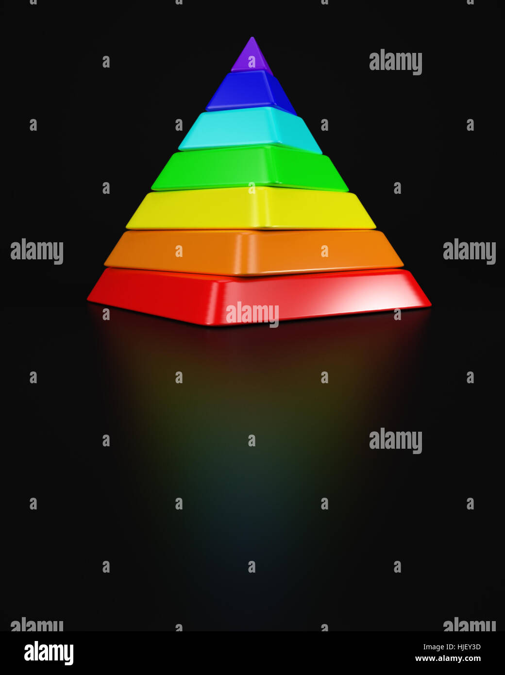 Isolato, colore, piramide, la gerarchia, colore, piramidale, i colori, Foto Stock