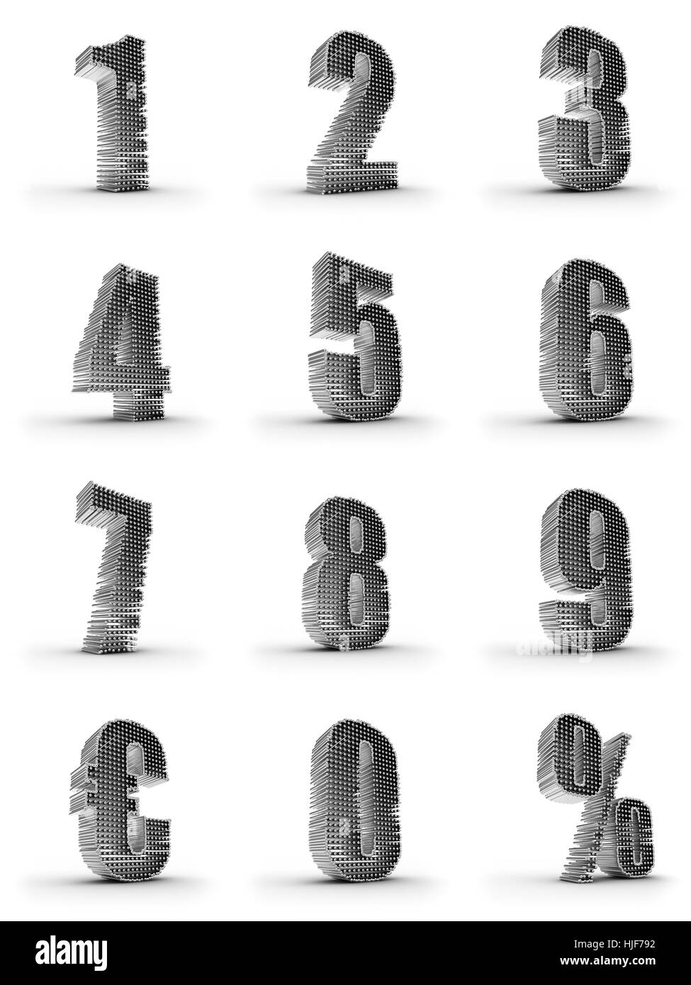 Opzionale, argento, valori numerici, giubileo, conteggio, segno di percentuale, numeri, segno, Foto Stock