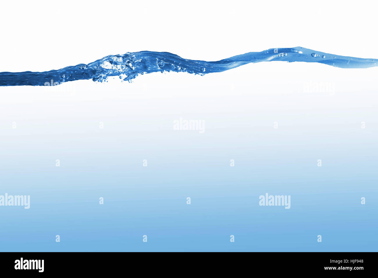 Pulire blu acqua splash su sfondo bianco illustrazione Foto Stock