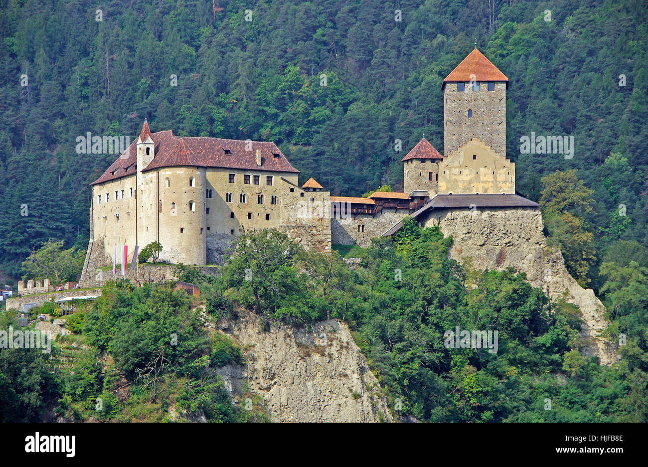 Alto Adige, fortezza, cavaliere, chateau, castello, Torre, chiesa, musica, sport, Foto Stock