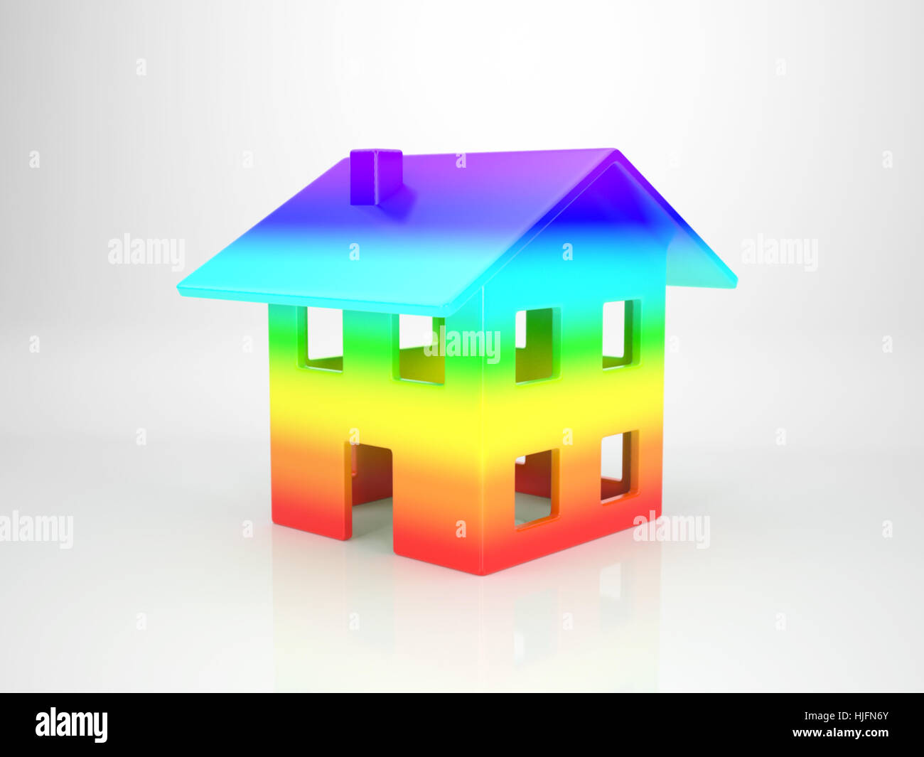 Casa, costruendo, colore, piccolo, minuscolo, poco, breve, lo stile di costruzione, Foto Stock