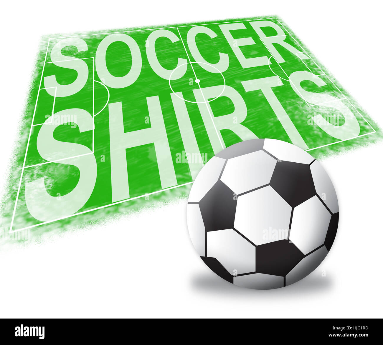 Magliette da calcio intonazione mostra Maglie calcio 3d illustrazione Foto  stock - Alamy