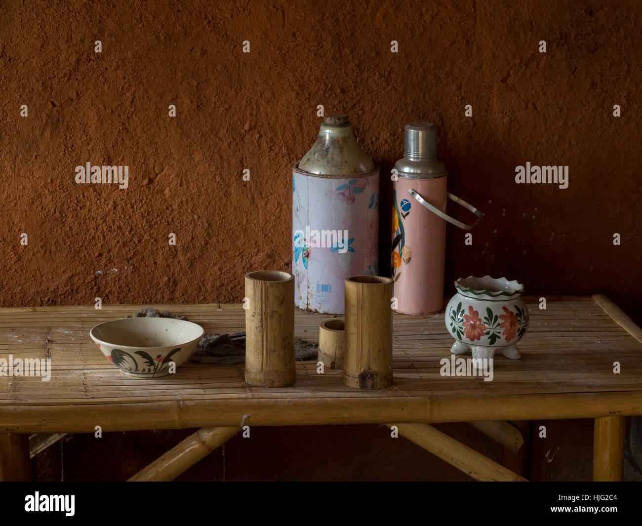 Cinese tradizionale cerimonia del tè accessori Foto Stock