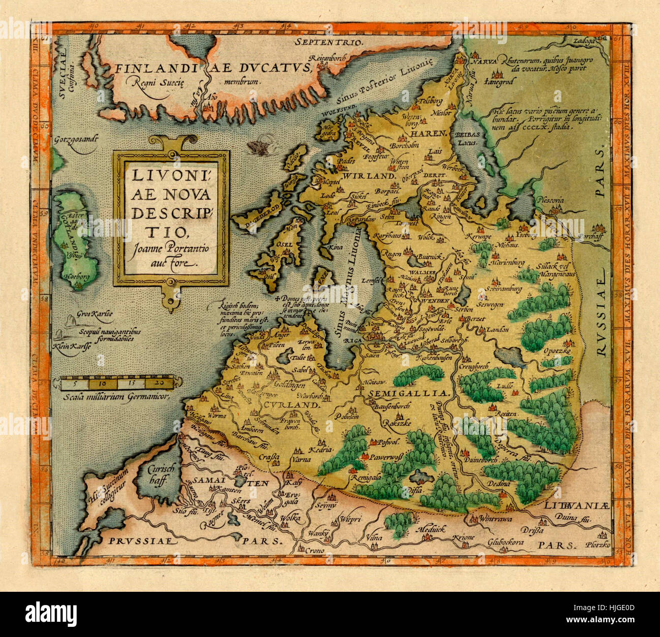 Mappa Di Estonia 1580 Foto Stock Alamy   Mappa Di Estonia 1580 Hjge0d 