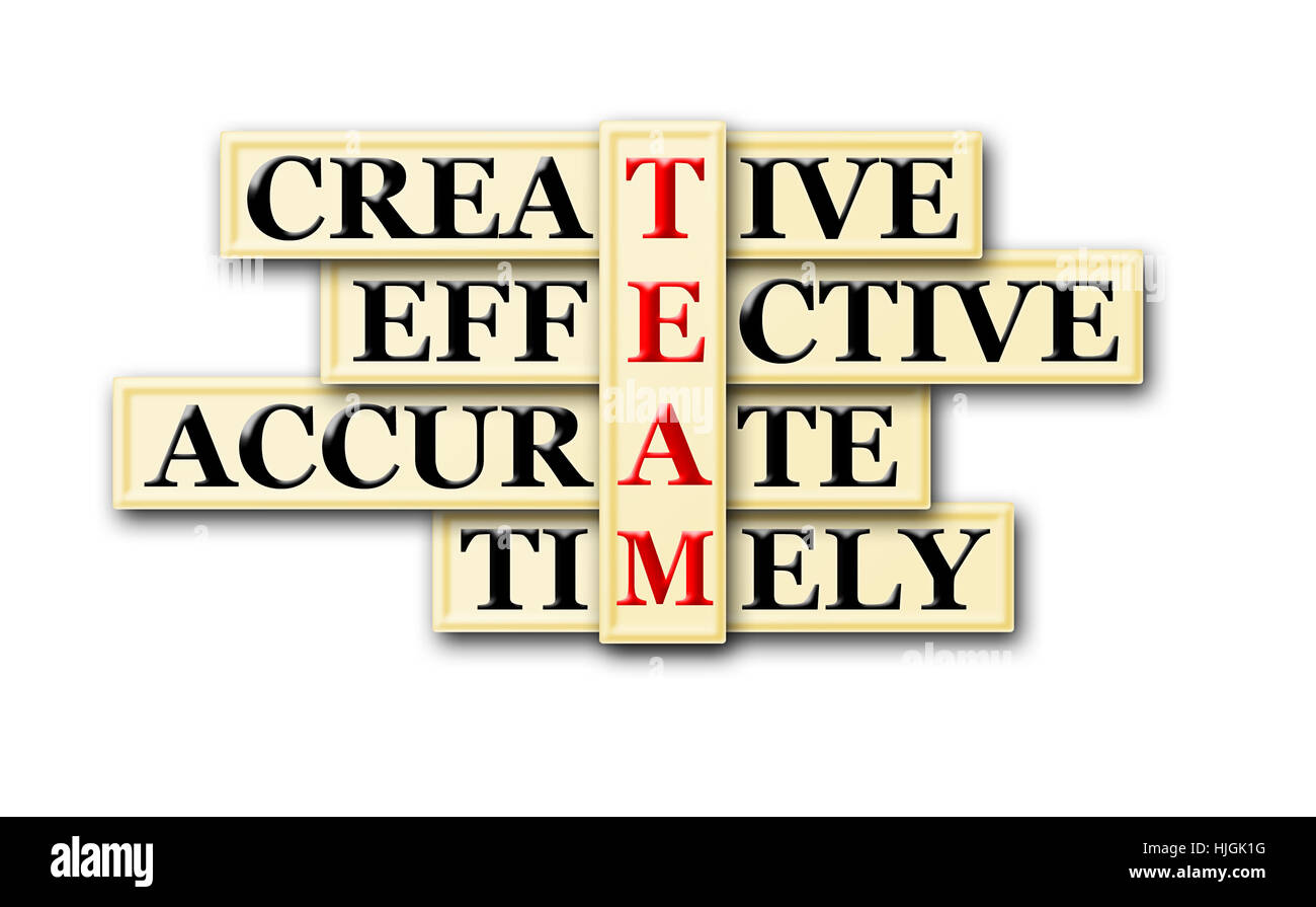 Acronimo concetto di team e altre parole correlato Foto Stock